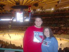 At the Ranger's game in 2008