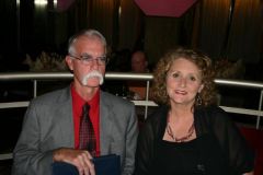 My handsome husband and myself at Thanksgiving Dinner 2009 on the Cruise!