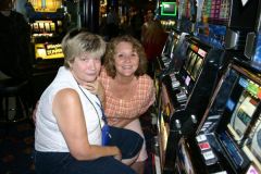 With my friend in the Casino on the Carnival Fantasy.  She had Gastric Bypass 6 yrs ago.  She has been a constant support for me.