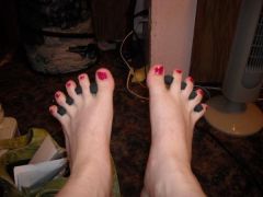 toes with spacers haha
