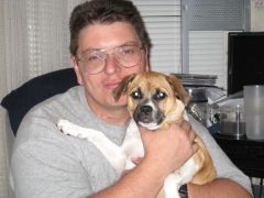 The hubby and one of our babies
