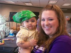 This is me & my god son Landon Hunter at his 1st Birthday Party! September 2008