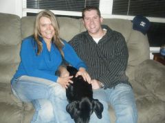 with our black lab Lucy