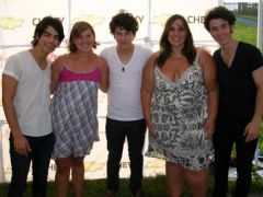 This is my best friend and I with the JoBros, I swear I'm not a fan.