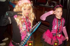 Kianna and Madison rocking it out for Halloween 2009