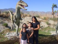 always hiding behind someone...in Cabazon, CA