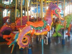 Sea horse carousal animal.

(Disney California Adventure Park, 2009)