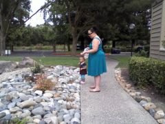 Me and my baby girl feeding the ducks.