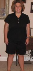 I have a waist.....52 lbs down...very SLOW going but it's going.  The picture was taken 3/09 size 16W