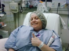 I was seriously enjoying the heated air that was blowing into my gown. See how puffy I am!!!