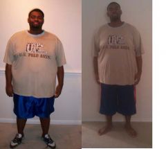 Side By Side 4 months ago I was 416 pounds now im Down 110 and I feel great.