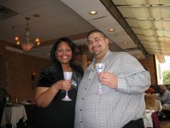 10/2/10 - Me and my hubby to be at our engagement party. We've been best friends for 5 years and now weight loss surgery buddies. His surgery is coming up soon and I can only hope he receives as much support as I have.
