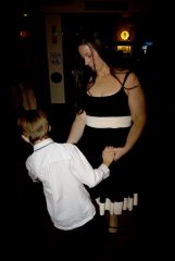 Dancing with my son.