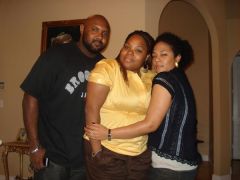 My cousin, his girlfriend and me on my 28th birthday. I'm about 230lbs which is my heaviest.