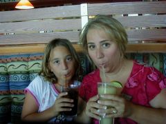 always a margarita!  being silly
Me and Hannah