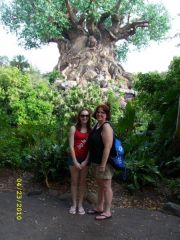 however,no hiding here!  Me and my youngest at the tree of life