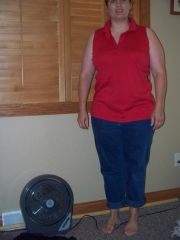 July 21, 2010 - this is my photo today:):)  I cut my head off again... I will perfect that soon:):)  But I am very happy thus far and will be even happier in about 35-40 more pounds....