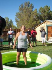 Getting ready to Jell-o Wrestle...i did it last year and weezed the whole time! this year I Won the jackpot 280 bucks205lbs