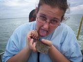 m You know those people who try to make up for being fat by being funny..thats me..here I was pretending to lick a flounder..it was funny at the time