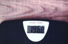 Whoo yes I can see my goal now/I have been over 200 for the past 18 years