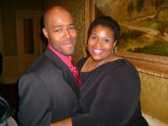 My husband and I at a wedding March 27, 2010, before lap band.