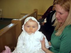 Christina and her Mom at her Christening Feb. 15, 2009