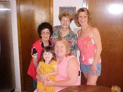 Easter 2007 4 generations plus a mother in law....me, kendra mae (4), Grandma, MIL Betty, Mom in the hawaiian