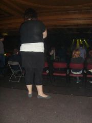 at a concert, lol, a pic of my backside!