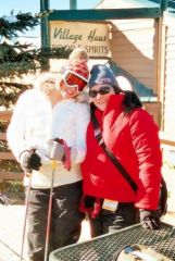 Me and my cousin skiing. Even ski jackets make you look huge!