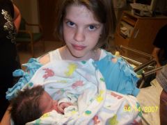 My daughter Anastacia at Zoe's birth