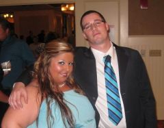 Fiance and I. Bros wedding 6/26/10  316 lbs