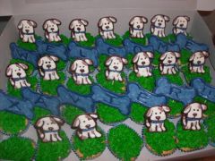 pup cakes "welcome xavier!!!"