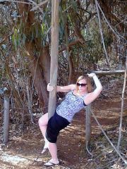tree pole dancing! LOL