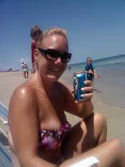 Two of my favorite things...a cold one and the beach