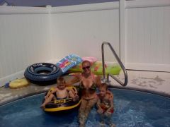 Me and the boys in the pool
