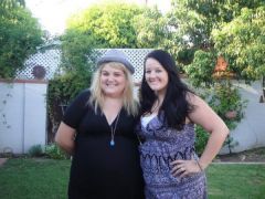 me & my maid of honor at my bridal shower!