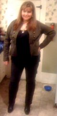 January 4, 2011 258 lbs. Size 18 Jeans 1x Top  =)