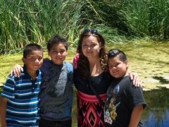 Me with my boys and my godson in Palm Springs at The Living Desert Zoo & Botanical Gardens