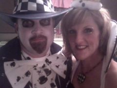 Halloween 2010 Dark Mad Hatter and Queen of Hearts