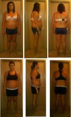 Top row- Before(15 lbs already lost)
Bottom row- Halfway point! 50 lbs lost!