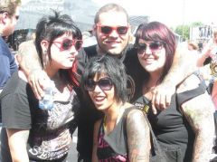 the girls with Brian Longway at Warped Tour 2010