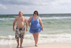 On the beach in Panama City