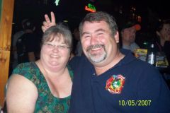 Me and my hubby at karoke at Myrtle Beach, SC