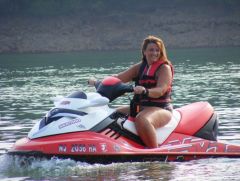 This is Jet Skiing in TN which is our favorite past time!!  (do you think the jet ski will go faster post surgery?)