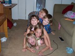 My crazy kids and nieces and nephew.