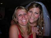 me at my wedding with my friend monica