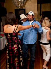 Dancing with a friend at a wedding July 2011