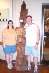 August 2008, Me (214 lbs) and my husband