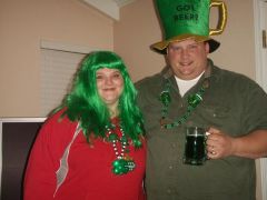 St. Patrick's Day...The most we ever weighed is this pic here! I know...the green hair! I am crazy!!!