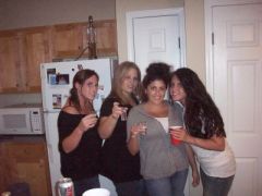 A couple of friends and I doing my once in a blue moon shot, lol